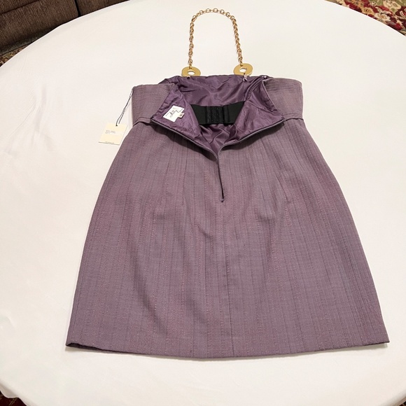 Milly Chain Necklace Halter Dress Purple Sz12 - Picture 4 of 12